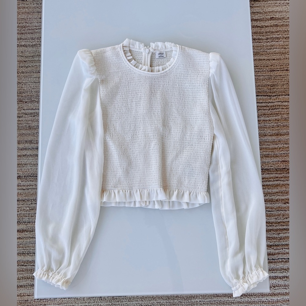 Aritzia White Tempest Blouse (New)
